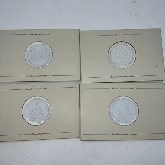 Meissen Porcelain Medals Set (4) – German Architecture‎ Series